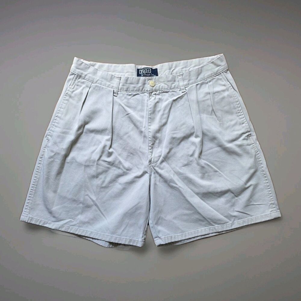 Vintage Polo Ralph Lauren Pleated Chino Shorts - Size 33